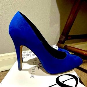 Blue Suede Heels